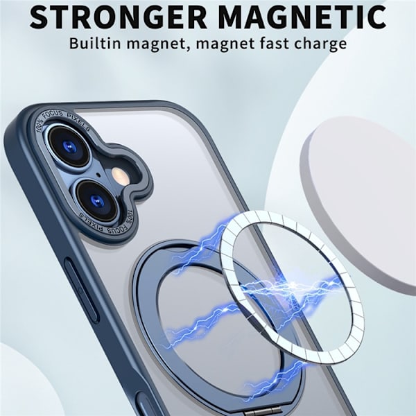 Mobilskal till iPhone 17 MagSafe TPU + Acrylic Kickstand - Blå Blå