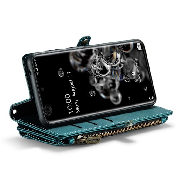 CASEME Plånboksfodral Konstläder för Samsung Galaxy S20 Ultra - Grön