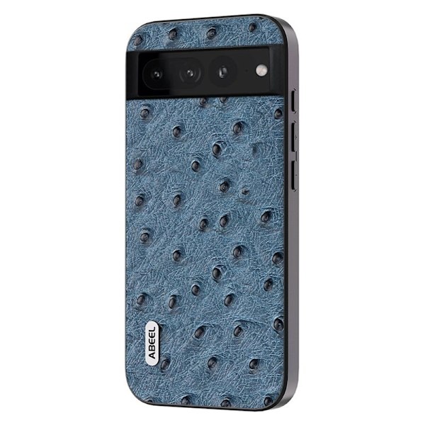 ABEEL Phone Case Google Pixel 8 Pro Plånboksfodral Blå Äkta Läder
