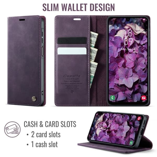CASEME 033 Mobilskal till Samsung Galaxy A17 5G/4G Lila RFID Blocking