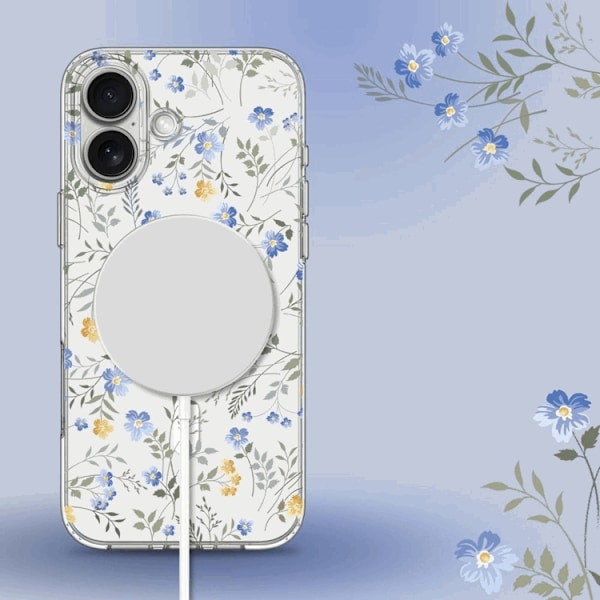 Tech-Protect Mobilskal till iPhone 16e Magsafe Flexair - Spring Flowers Transparent