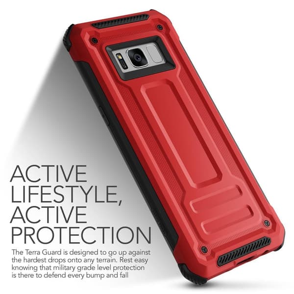 Verus Terra Guard -kuori Samsung Galaxy S8 Plus - Punainen Red