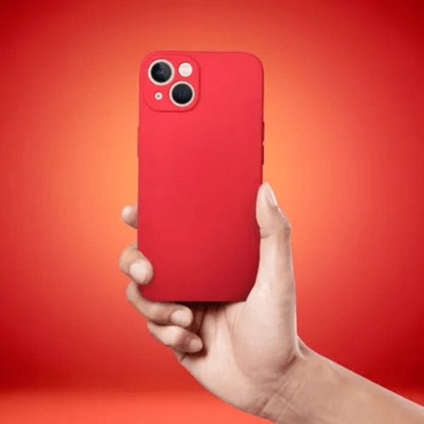 iPhone 15 Pro -mobiilisuojus, pehmeä - punainen