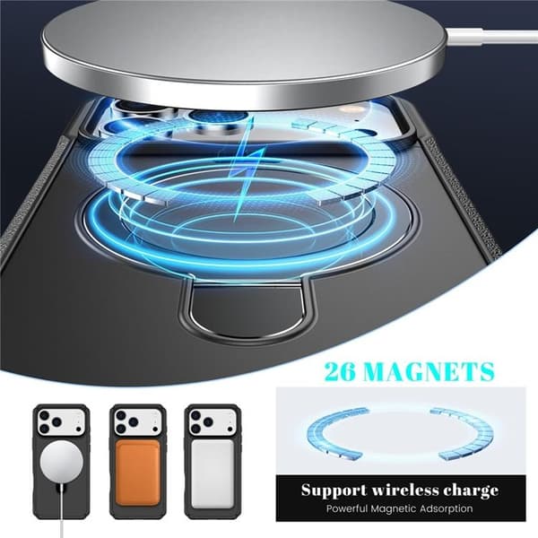 Mobilskal till iPhone 17 Pro MagSafe Rotating Kickstand - Svart Svart