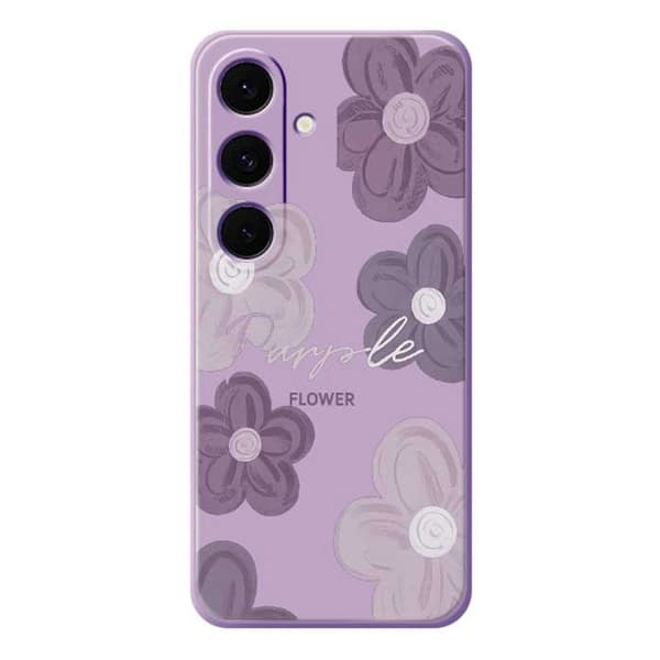 Mobilskal för Samsung Galaxy S26 Plus TPU - Lila blommönster - Lila
