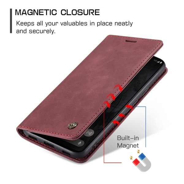 CASEME 013 Series Google Pixel 8 Pro Plånboksfodral Konstläder Röd