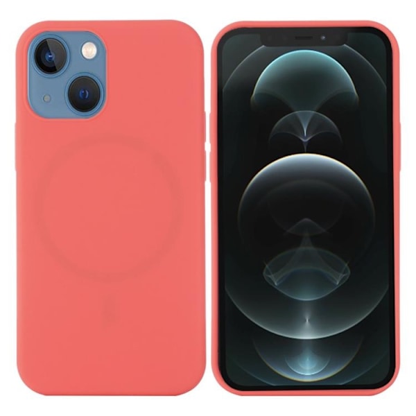 Liquid Silicone MagSafe Magnetic Skal iPhone 12 Pro Max - Skrikrosa