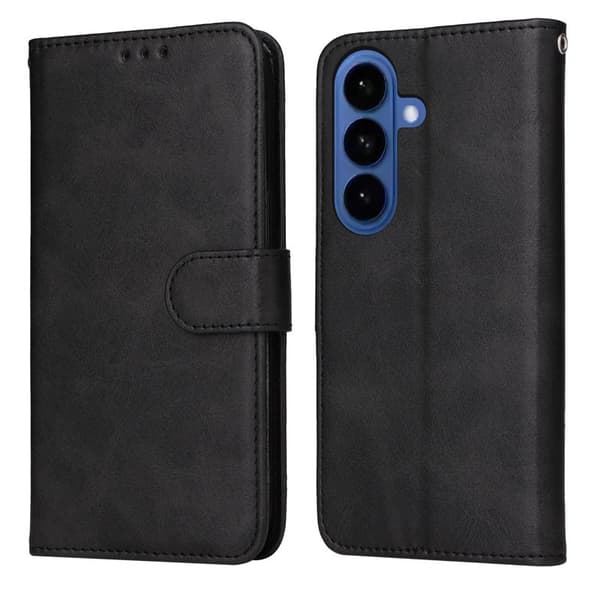 Samsung Galaxy S26 / S26 Pro Plånboksfodral Konstläder Folio Flip - Svart