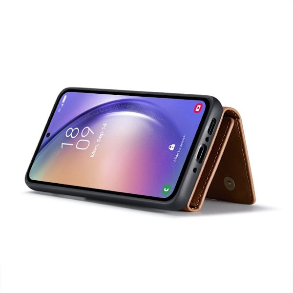 DG.MING Samsung Galaxy A54 5G Konstläder Plånboksfodral Brun