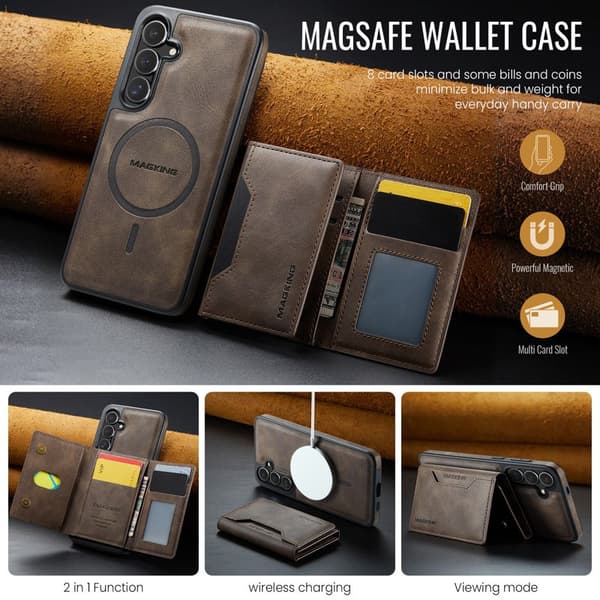 MAGKING Mobilskal för Samsung Galaxy S26 Plus Magnetiskt PC + TPU - Kaffe