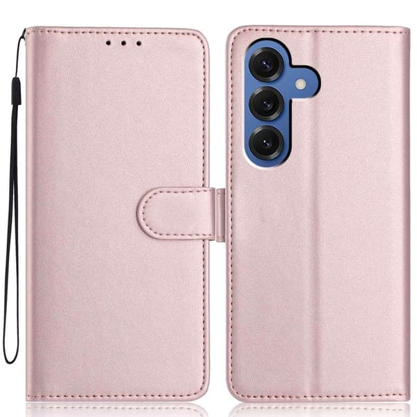 Samsung Galaxy S26 Plus Plånboksfodral Rem Flera Kortfack Konstläder Roséguld