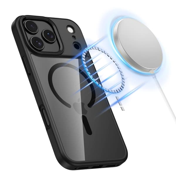 Tech-Protect Telefontaske til iPhone 17 Pro Magsafe Matte - Sort/Klar Transparent