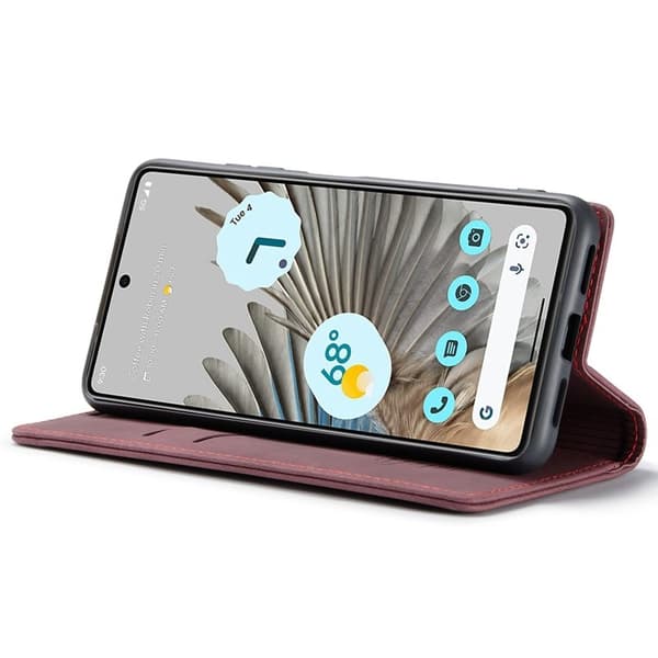 CASEME 013 Mobilskal för Google Pixel 7 Pro 5G Röd KonstLäder Flip