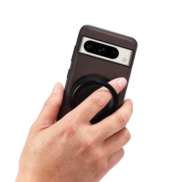 DENIOR Google Pixel 8 Pro Magnetiskt Fodral Konstläder - Brun