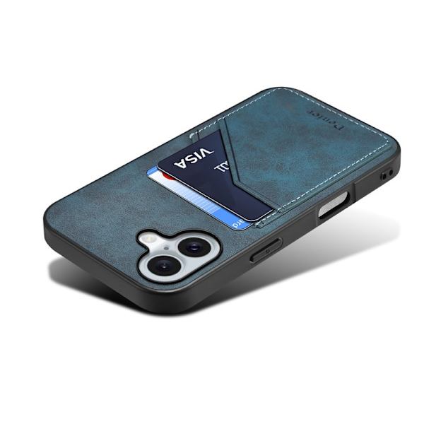 DENIOR Mobilskal till iPhone 17 PU-läder + TPU + PC - Blå