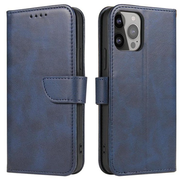 iPhone 15 Plus -lompakkokotelon magneettiteline - sininen