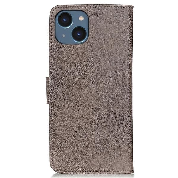 KHAZNEH iPhone 14 Plånboksfodral Retro - Grå Grå
