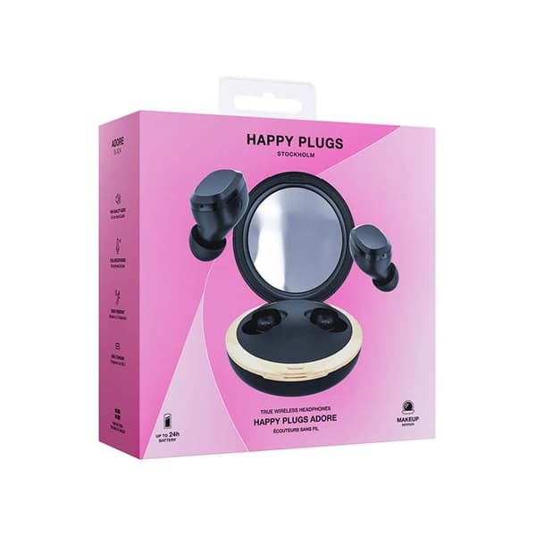 Happy Plugs Hörlur Adore - Musta Black