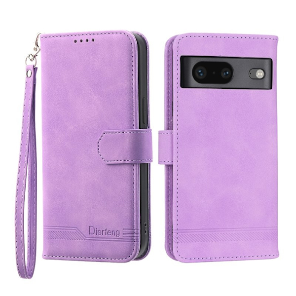 DIERFENG Google Pixel 7 5G Plånboksfodral DF-03 Flip Konstläder - Lila