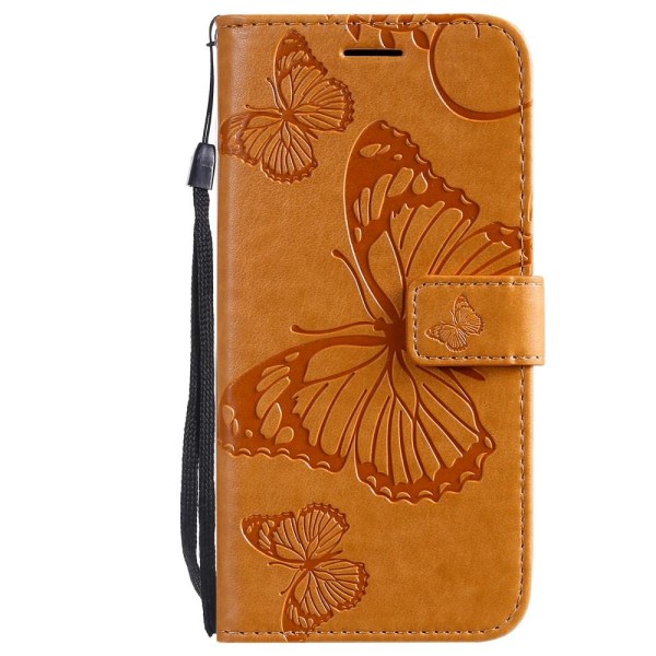 Butterflies Wallet Case iPhone 13 Pro Max - Gul Yellow