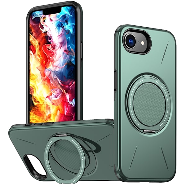 Mobilskal till iPhone 16e MagSafe Rotating Kickstand Grön