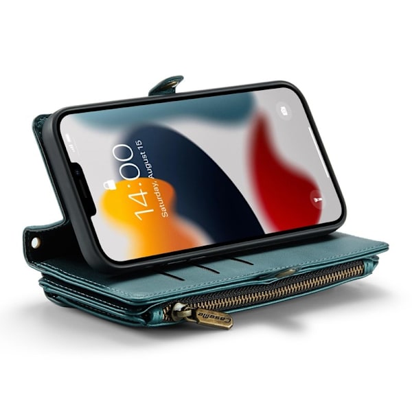 CASEME Plånboksfodral Konstläder för iPhone 13 Pro Max - Grön