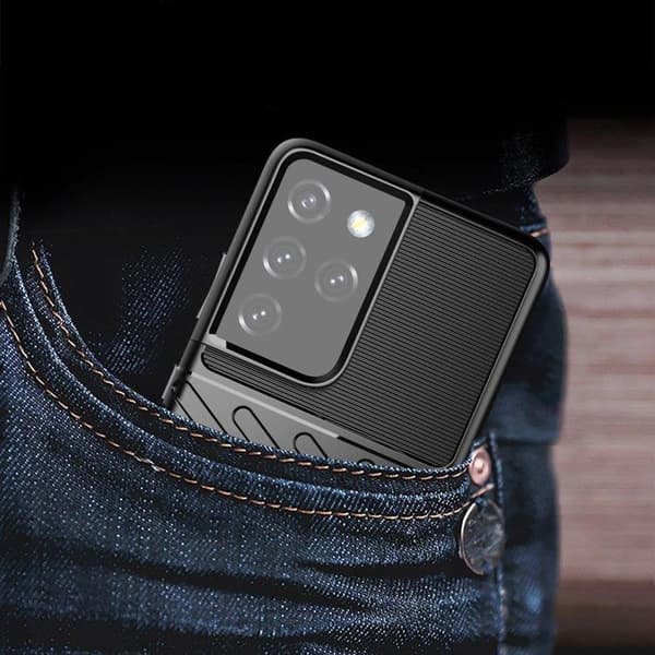 Galaxy S23 Ultra Skal Thunder Armor Silicone - Blå Blå
