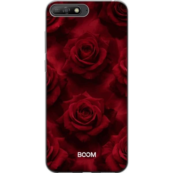 Mobilcover til Huawei Y6 (2018) med Crimson Rose