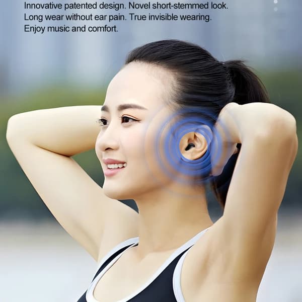 Singel Mini Bluetooth In-Ear Trådlösa Hörlurar Q1 - Svart Svart