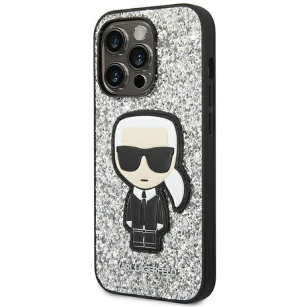 Karl Lagerfeld iPhone 14 Pro Max Cover Glitter Flakes Ikonik - Si