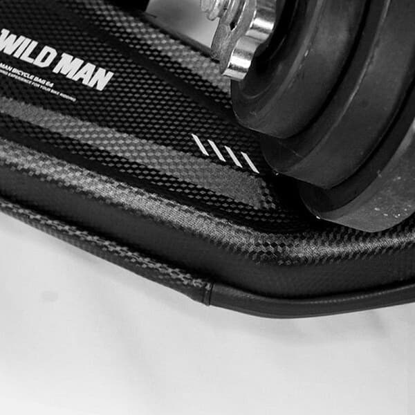 WildMan Cykelrammetaske Med Lås 1.5L E4 - Sort Svart
