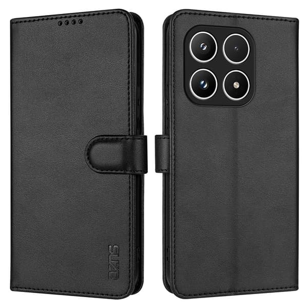 AZNS Xiaomi 17 Plånboksfodral Konstläder - Svart