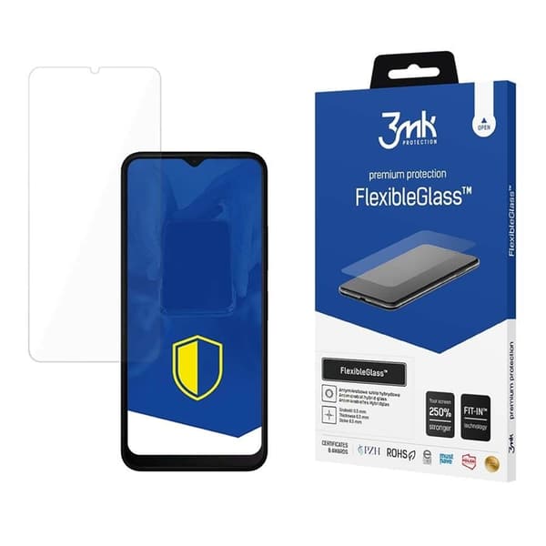 3MK Nokia C32 Hybrid Okrossbart Glas FlexibleGlass Transparent