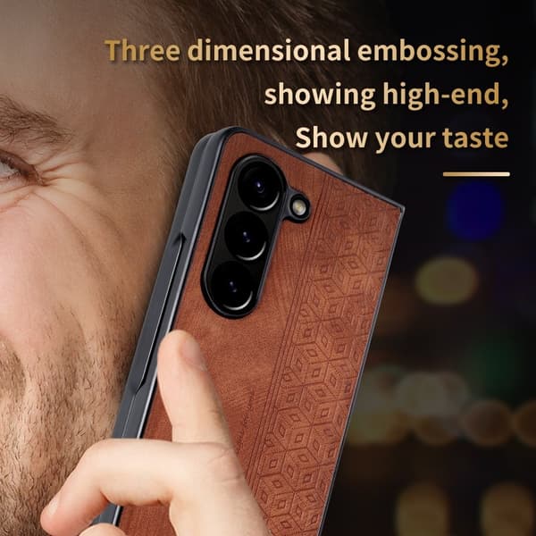 AZNS Samsung Galaxy Z Fold5 Plånboksfodral Konstläder - Grön