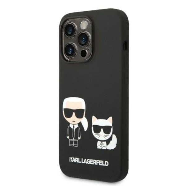 Karl Lagerfeld iPhone 14 Pro Max Skal Magsafe Silicone Karl & Choupette Svart