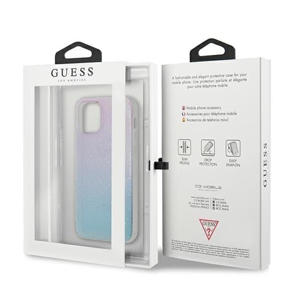 Guess Skal iPhone 12 mini 3D Pattern Collection - Blå Blue