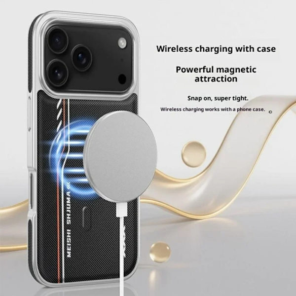 Mobilskal till iPhone 17 Pro Max Magsafe Diamond Texture - Grå Grå