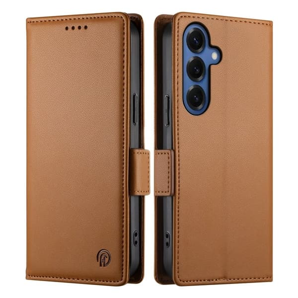 Samsung Galaxy S26 Fodral PU Läder Plånboksfodral - Brun