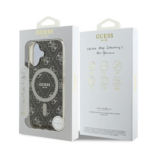 Guess Mobilskal till iPhone 16 MagSafe IML 4G - Brun Brun