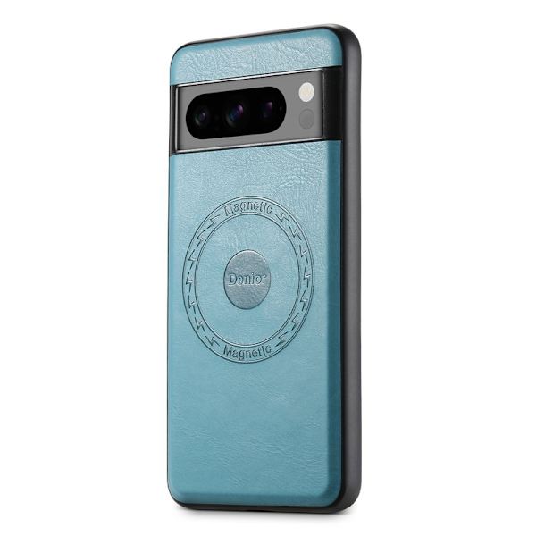 DENIOR Google Pixel 8 Pro Fodral Magnetiskt KonstLäder + PC - Blå