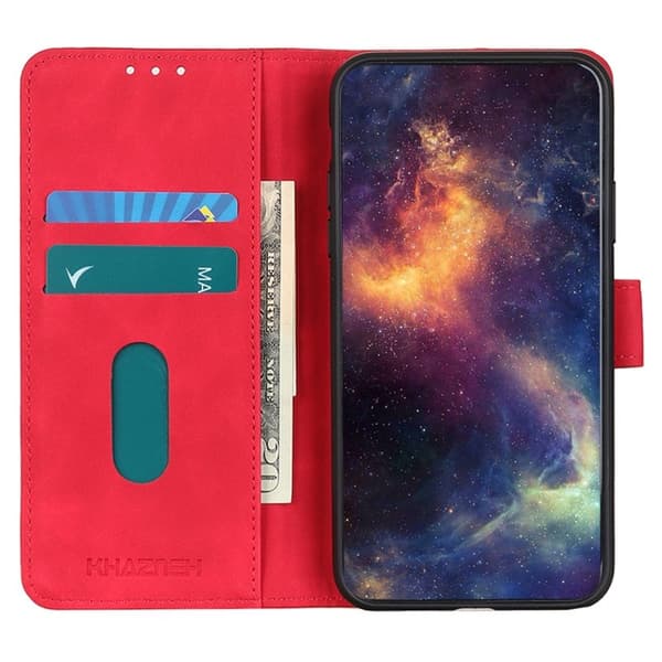 KHAZNEH Mobilskal till Samsung Galaxy S26 / S26 Pro KonstLäder Retro - Röd