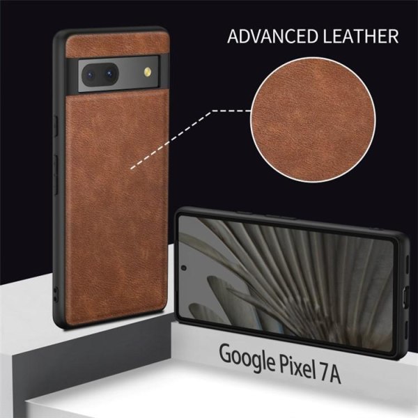 Google Pixel 7A Mobilskal PU-Läder Coated - Svart