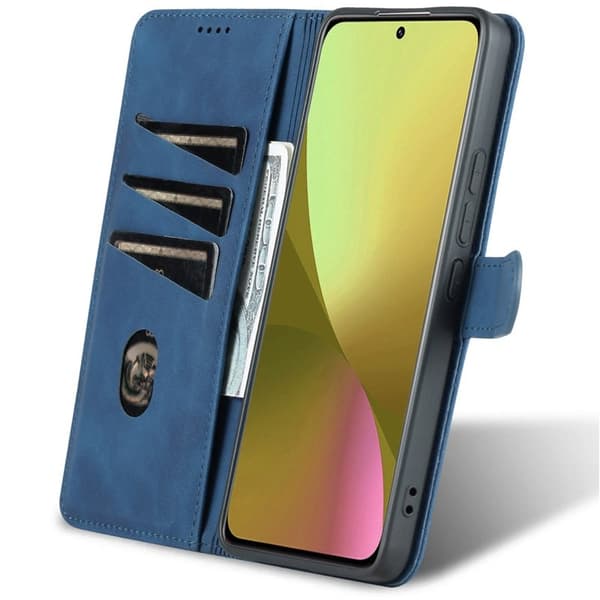 AZNS Xiaomi 12 Lite 5G Plånboksfodral Konstläder - Blå