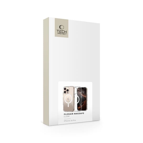 Tech-Protect Telefontaske til iPhone 16 Pro Max Magsafe Flexair - Klar Transparent