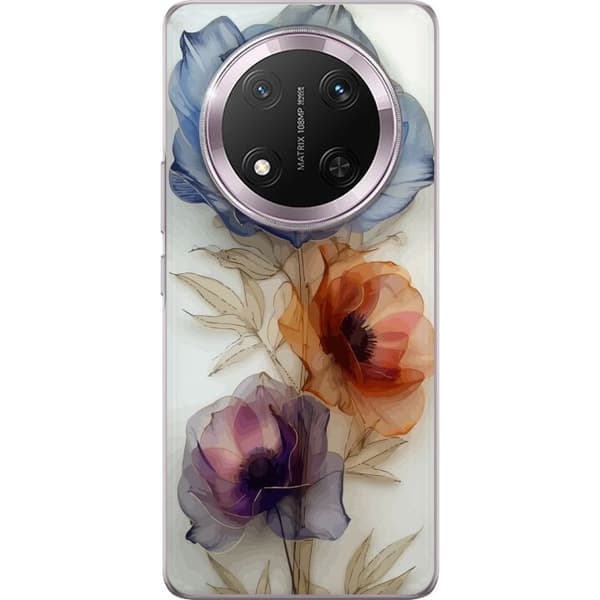 Telefontaske til Honor Magic7 Lite med silkeblomster