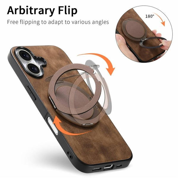 Mobilskal till iPhone 17 Rotating Kickstand - Brun Brun