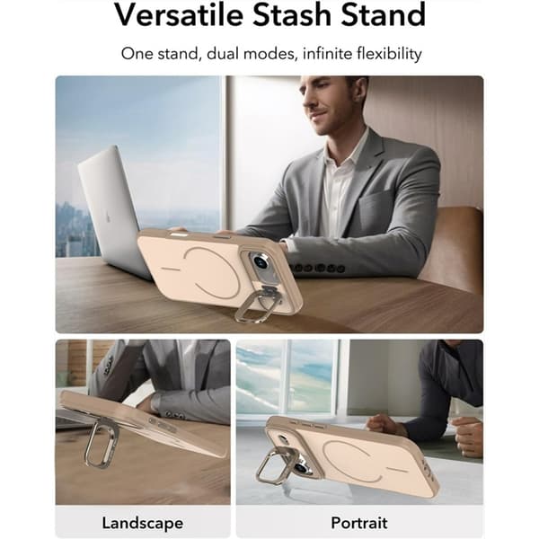 Mobilskal till iPhone Air MagSafe Skin-Touch Kickstand - Grå Grå