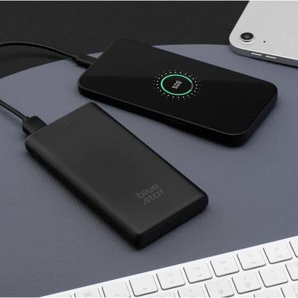 Blå Star Strømbank 10000 mAh 2A W1061 - Sort Black