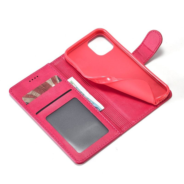 LC.IMEEKE iPhone 12 Pro Max Plånboksfodral i Konstläder - Röd