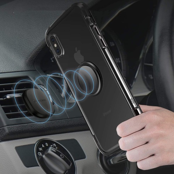 Tech-Protect Multifunktionel Fingerholder til Mobil - Sort Black